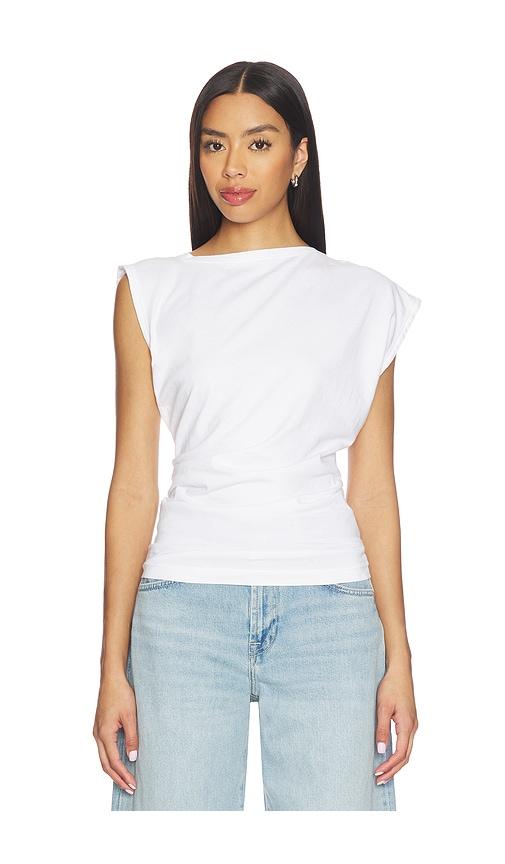agolde beth tee shirt in white.