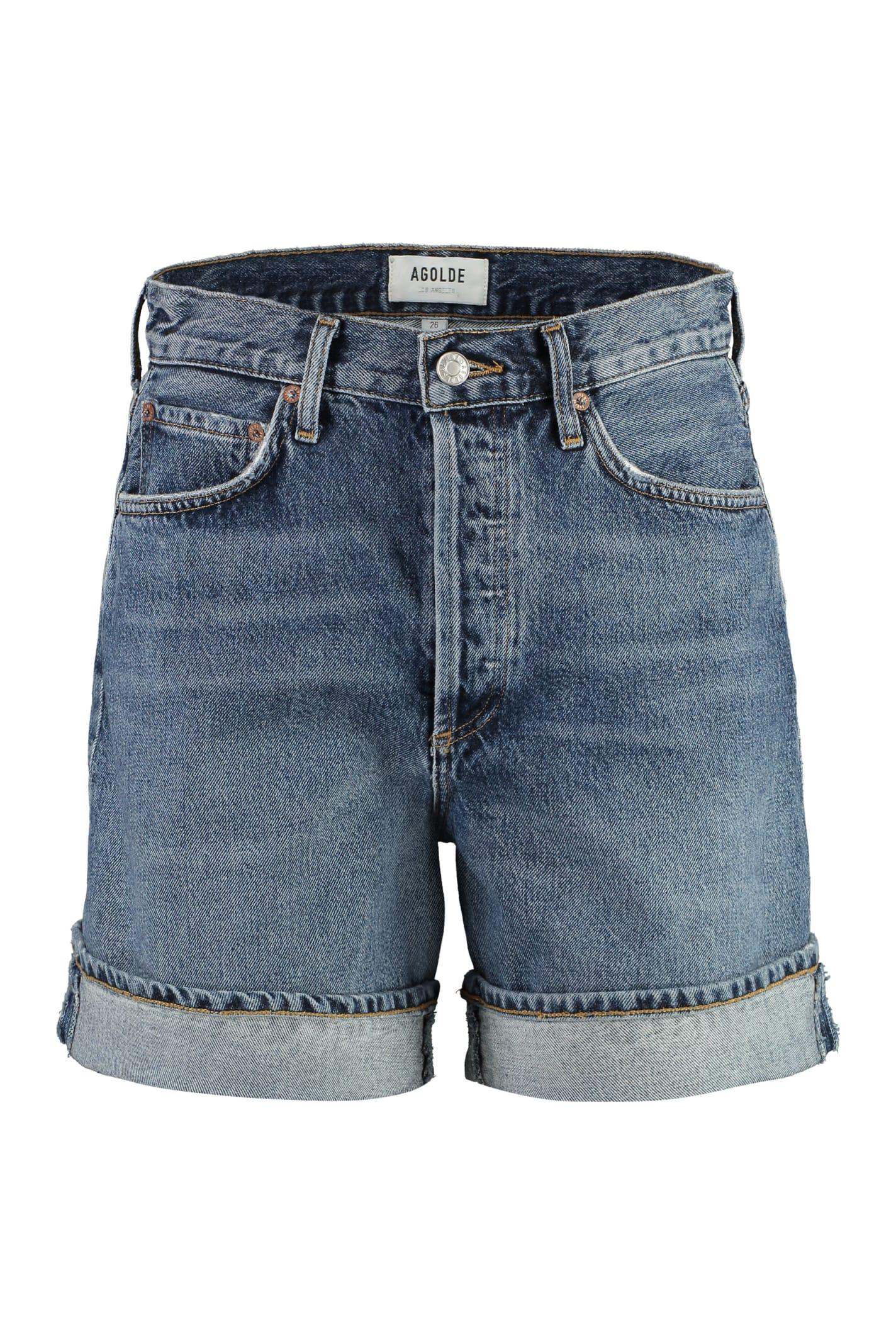 agolde dame denim shorts