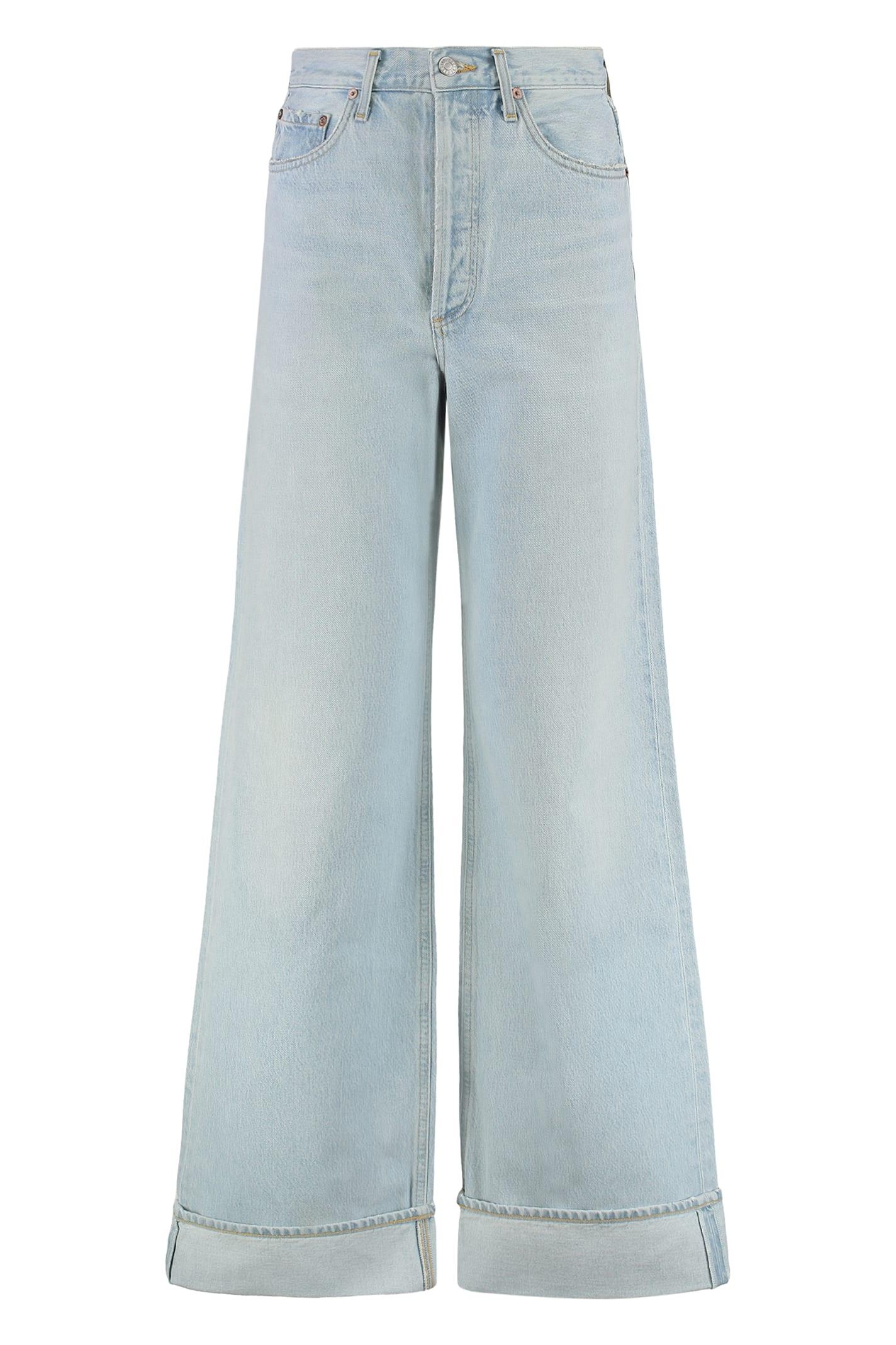 agolde dame wide-leg jeans