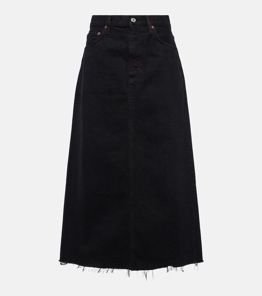 agolde della denim midi skirt