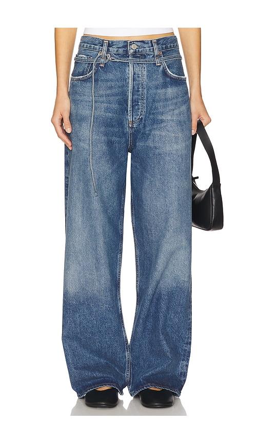 agolde emmi jeans in blue.