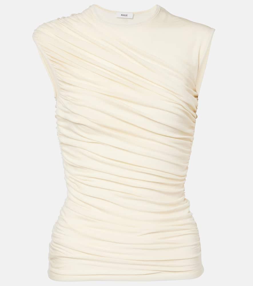 agolde ester ruched tank top
