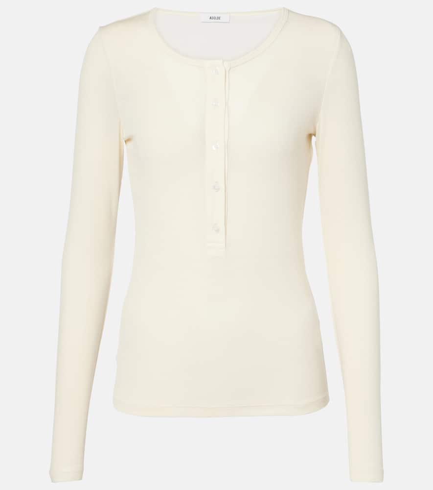 agolde faustine henley shirt