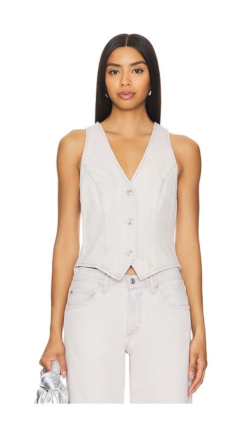 agolde heller vest in light grey.
