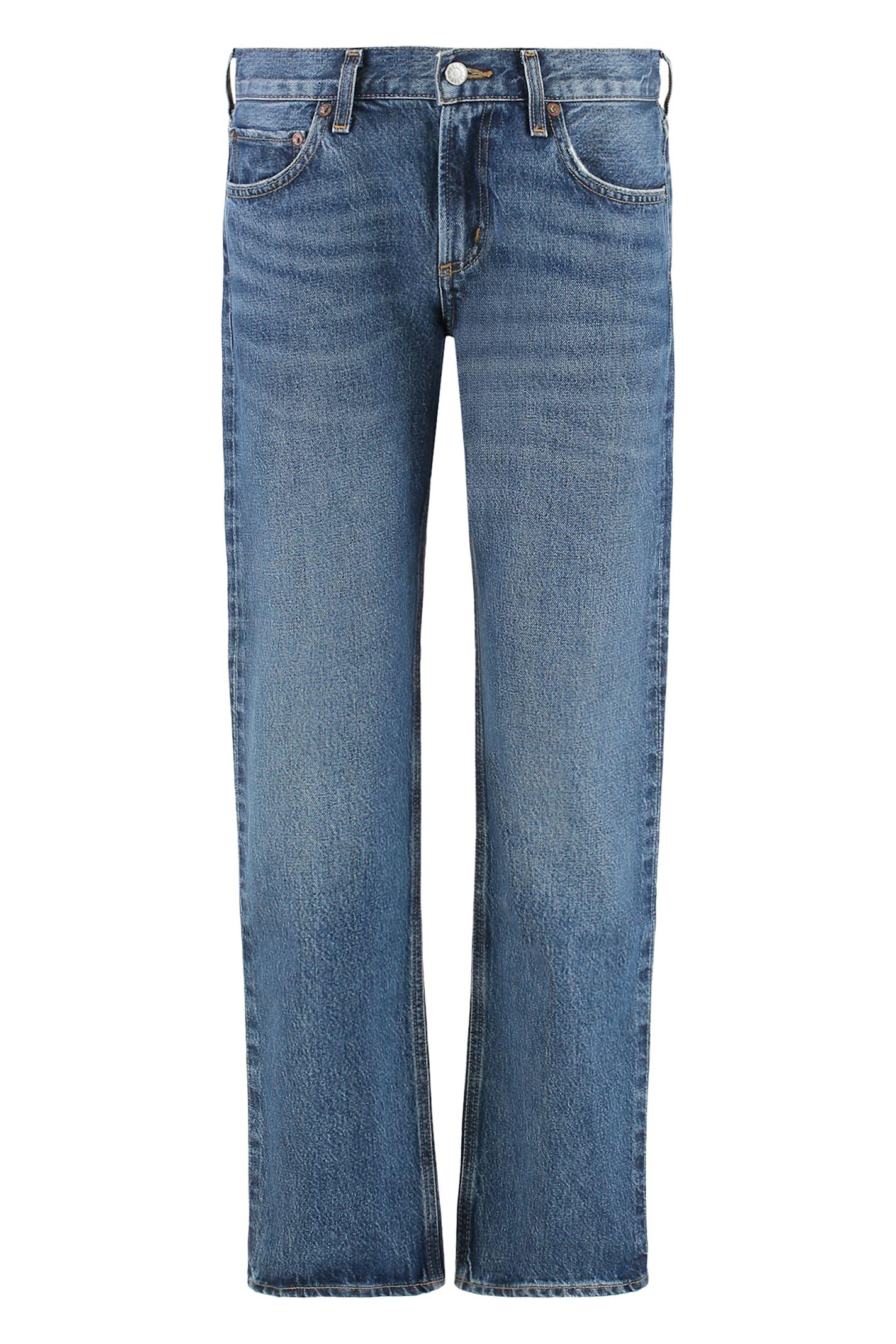 agolde high-rise straight cropped jeans