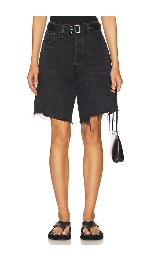 agolde indra short in black.