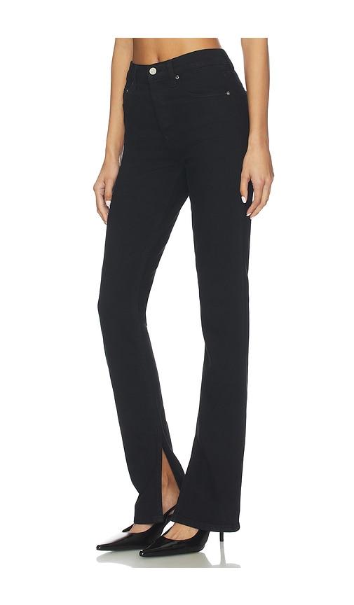 agolde ingram split skinny jeans in black.