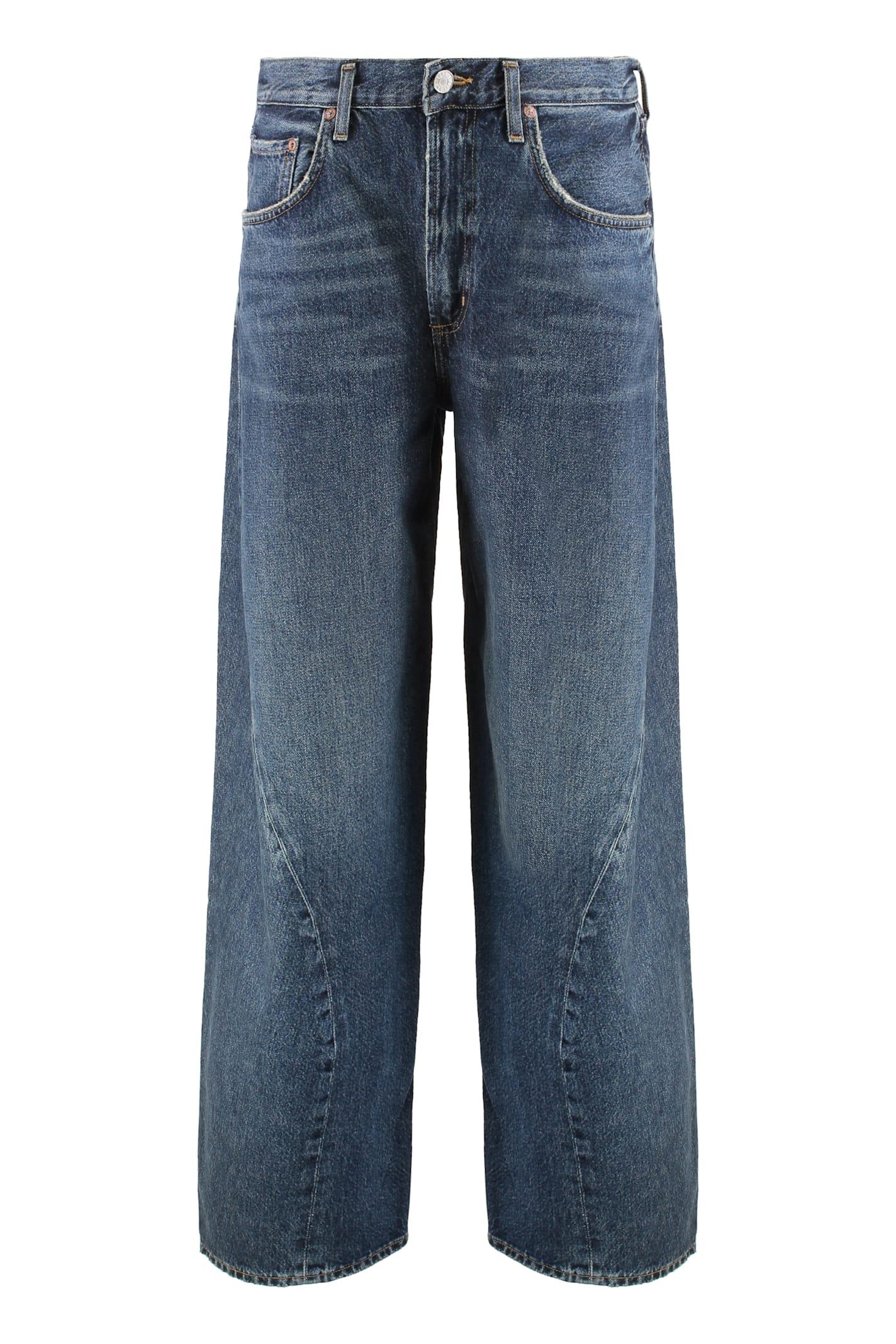 agolde jeans a gamba larga twist