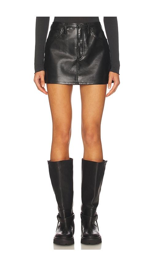 agolde keira mini skirt in black.