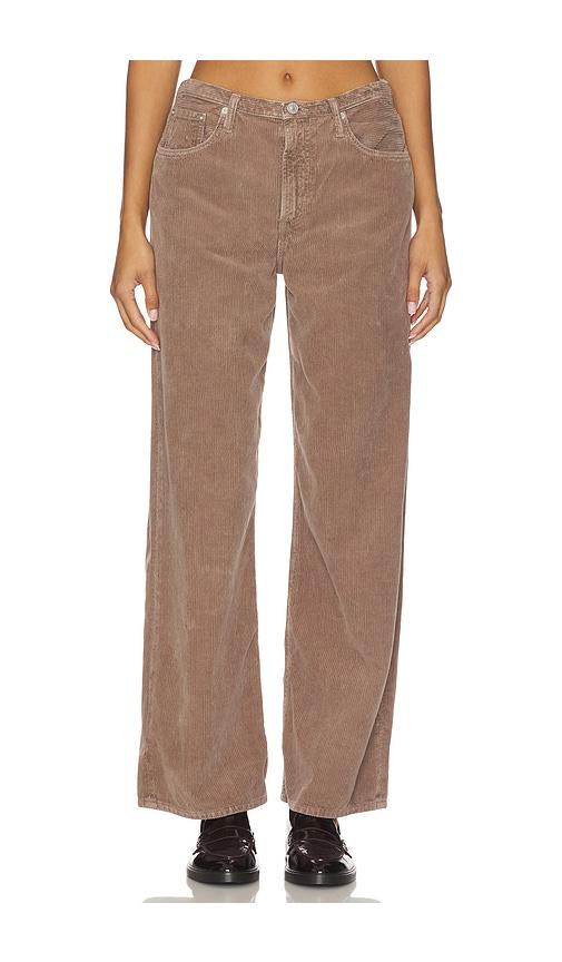 agolde keira wide leg jeans in brown.