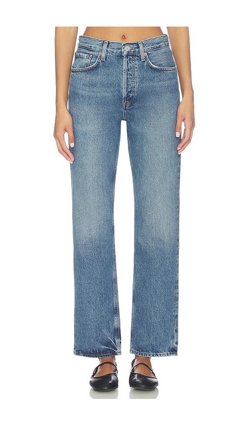 agolde lana jeans in blue.