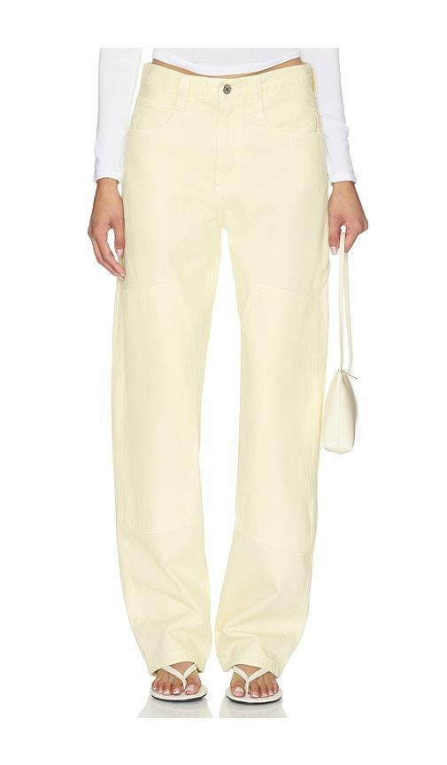 agolde laria pierced jeans in yellow.