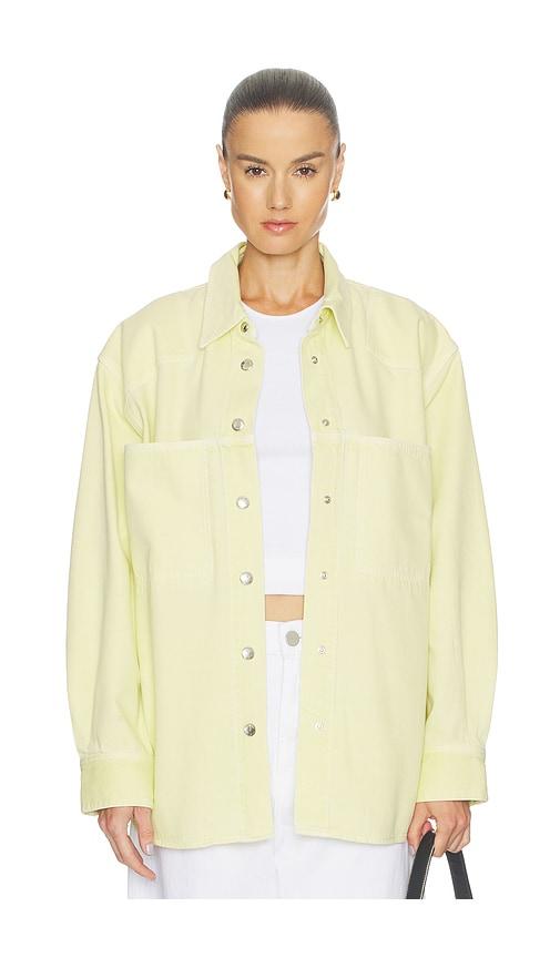 agolde laria shirt in yellow.