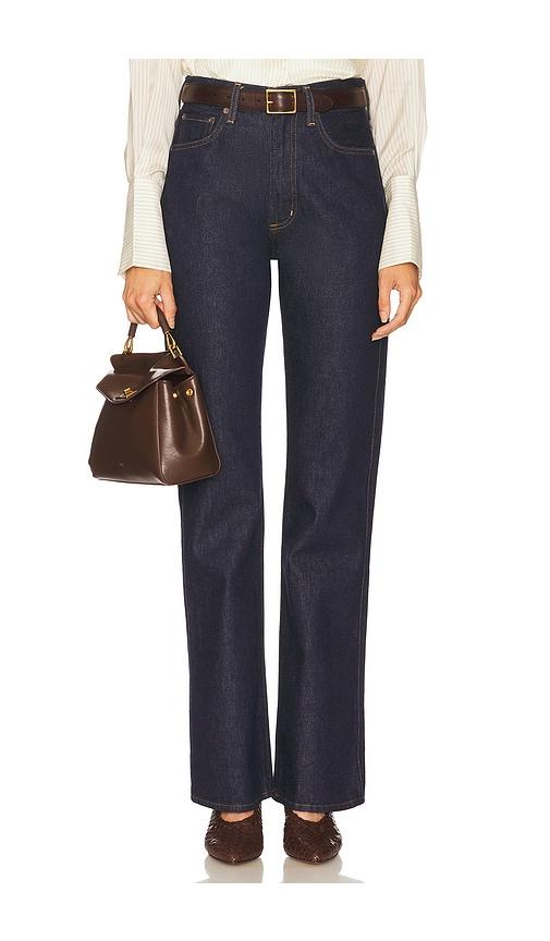 agolde leena bootcut jeans in blue.