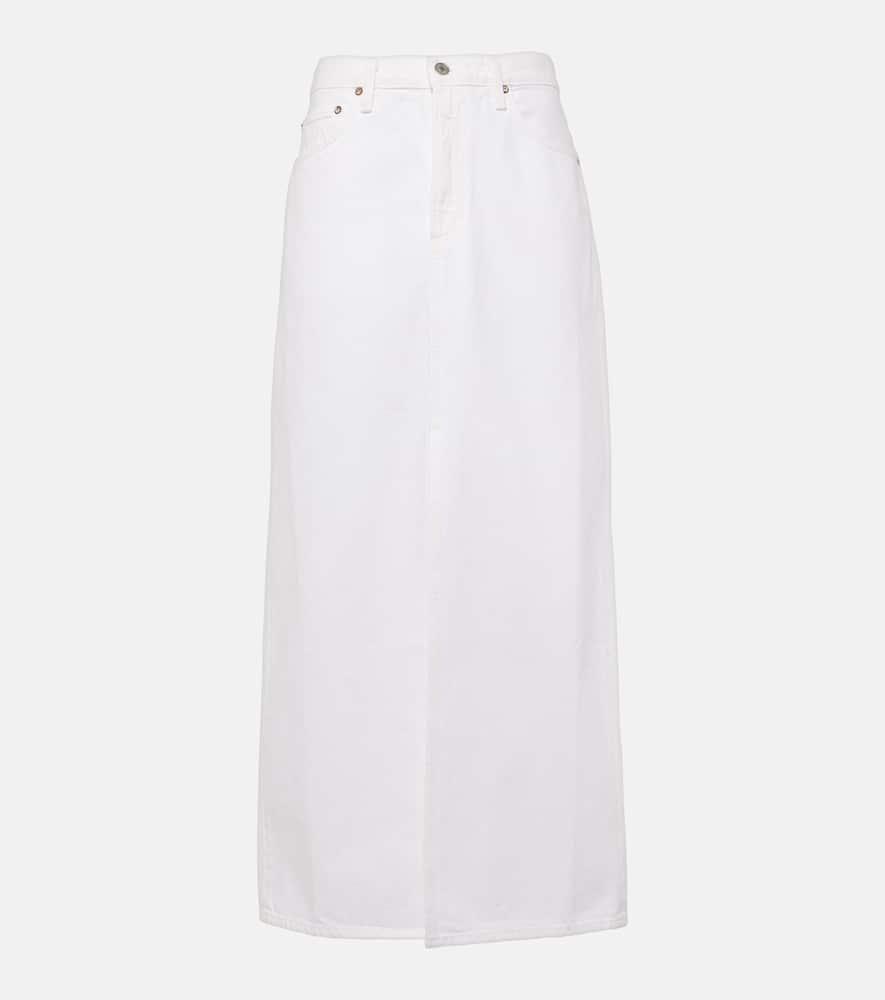 agolde leif denim maxi skirt