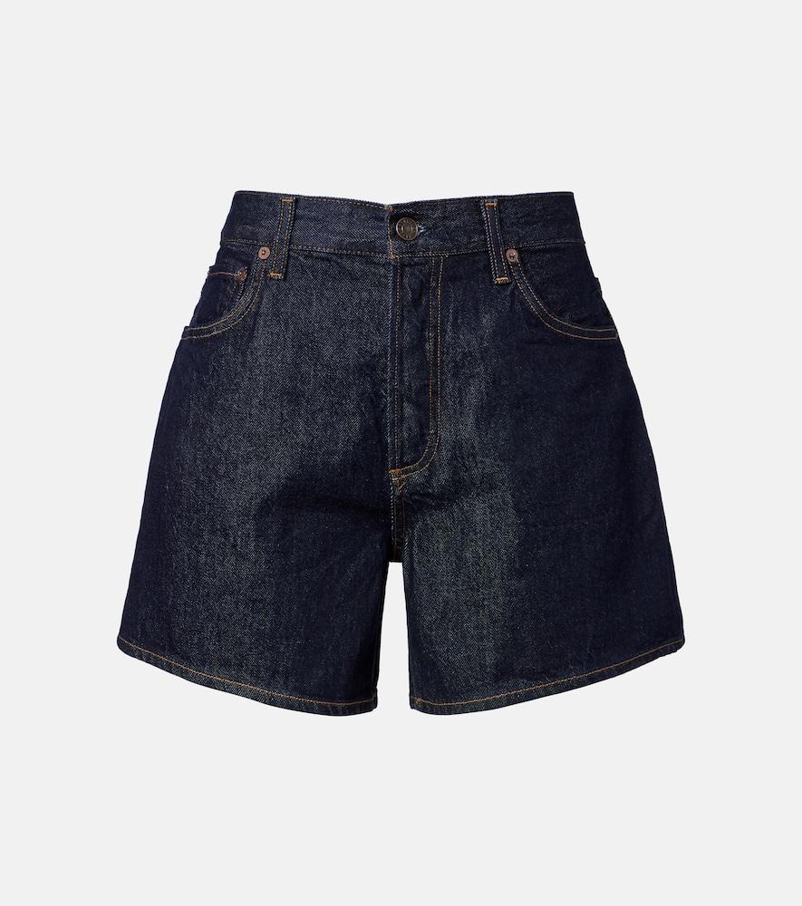 agolde leith denim shorts
