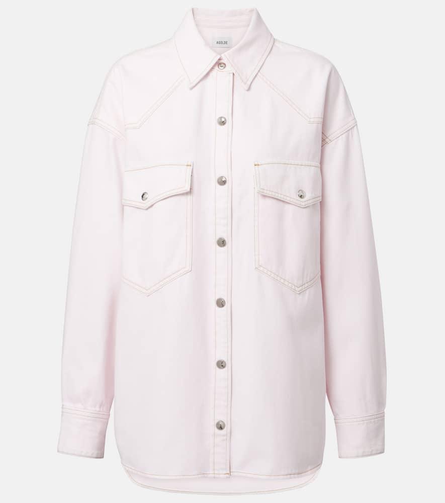 agolde lotta denim overshirt