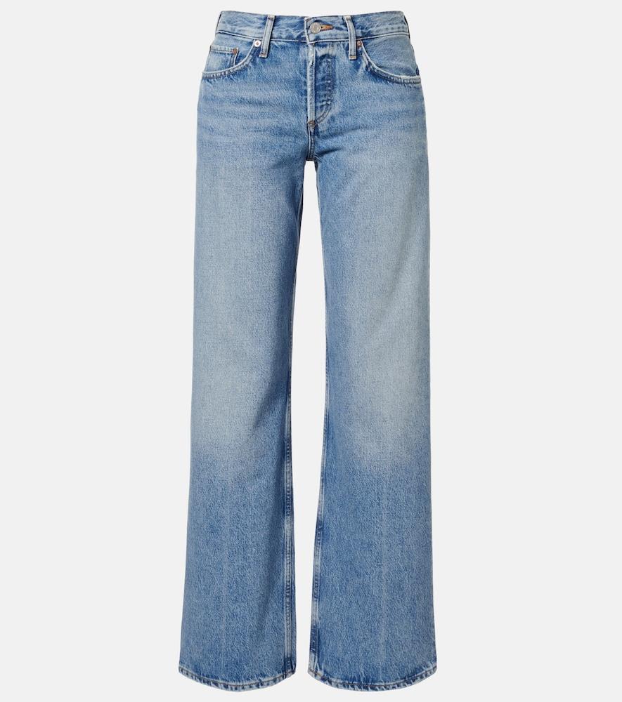 agolde low rise loose straight jeans
