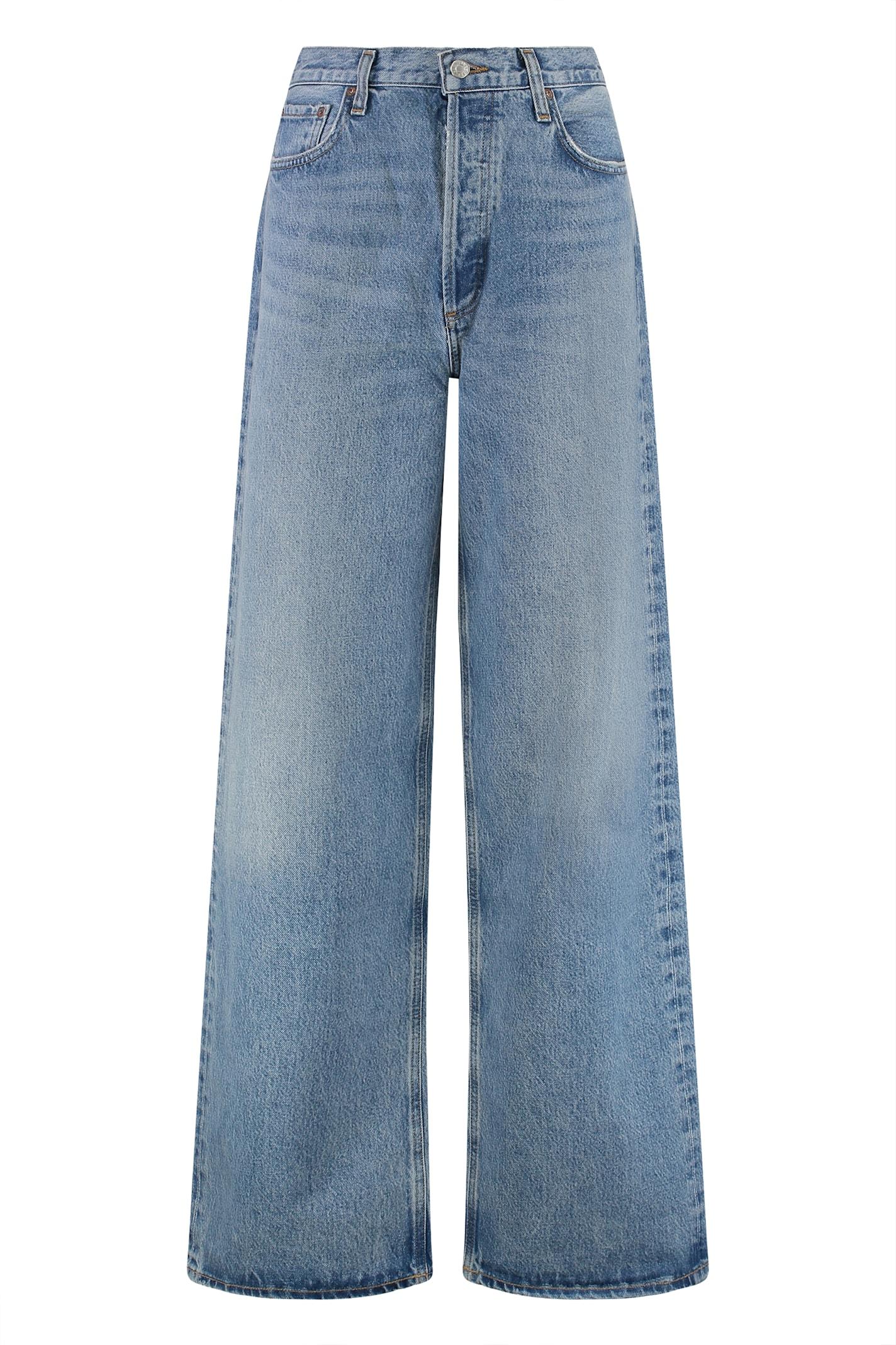 agolde low slung puddle straight leg jeans