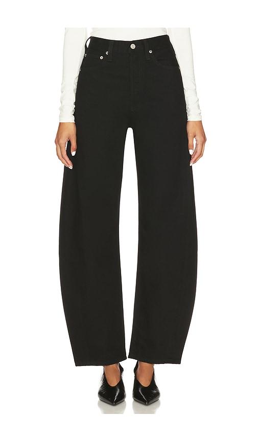 agolde luna pieced jeans in black.