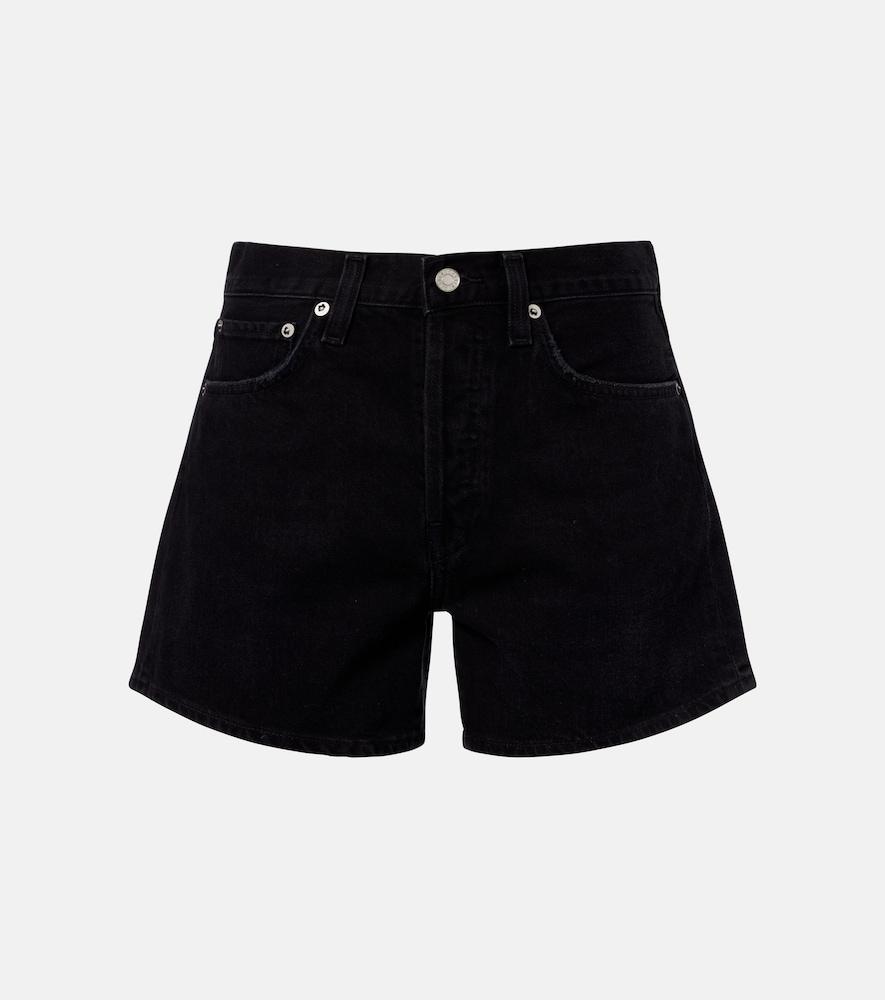agolde parker long denim shorts