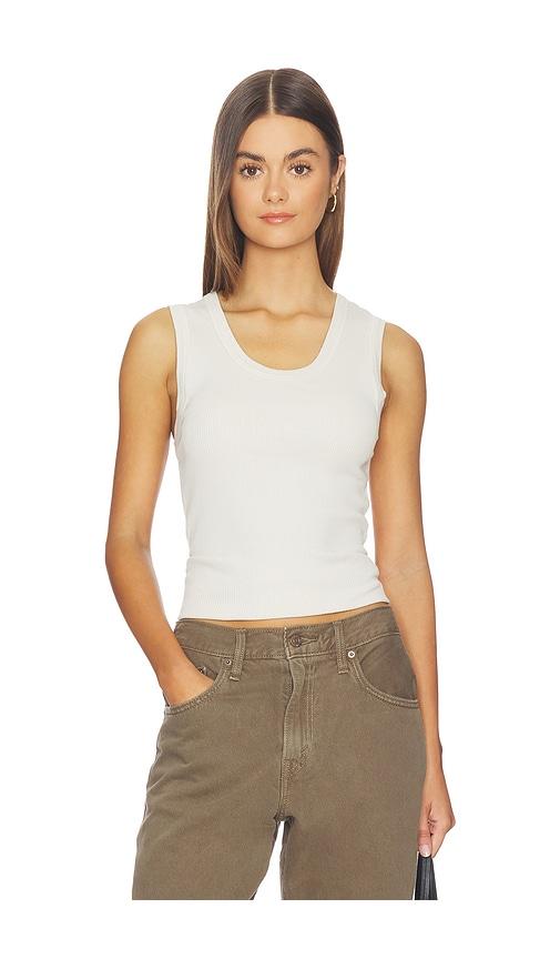 agolde poppy tank top in white.
