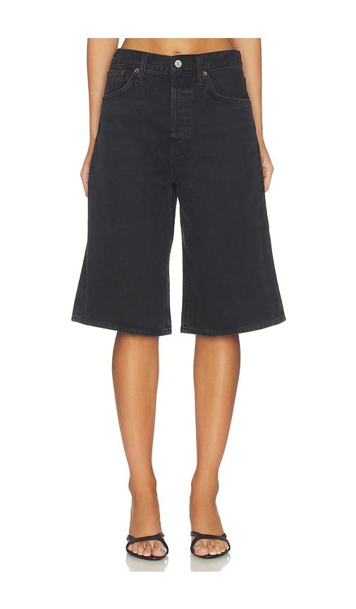 agolde ramona short in black.