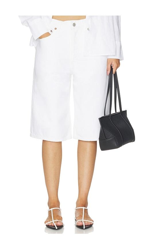 agolde ramona short in ivory.