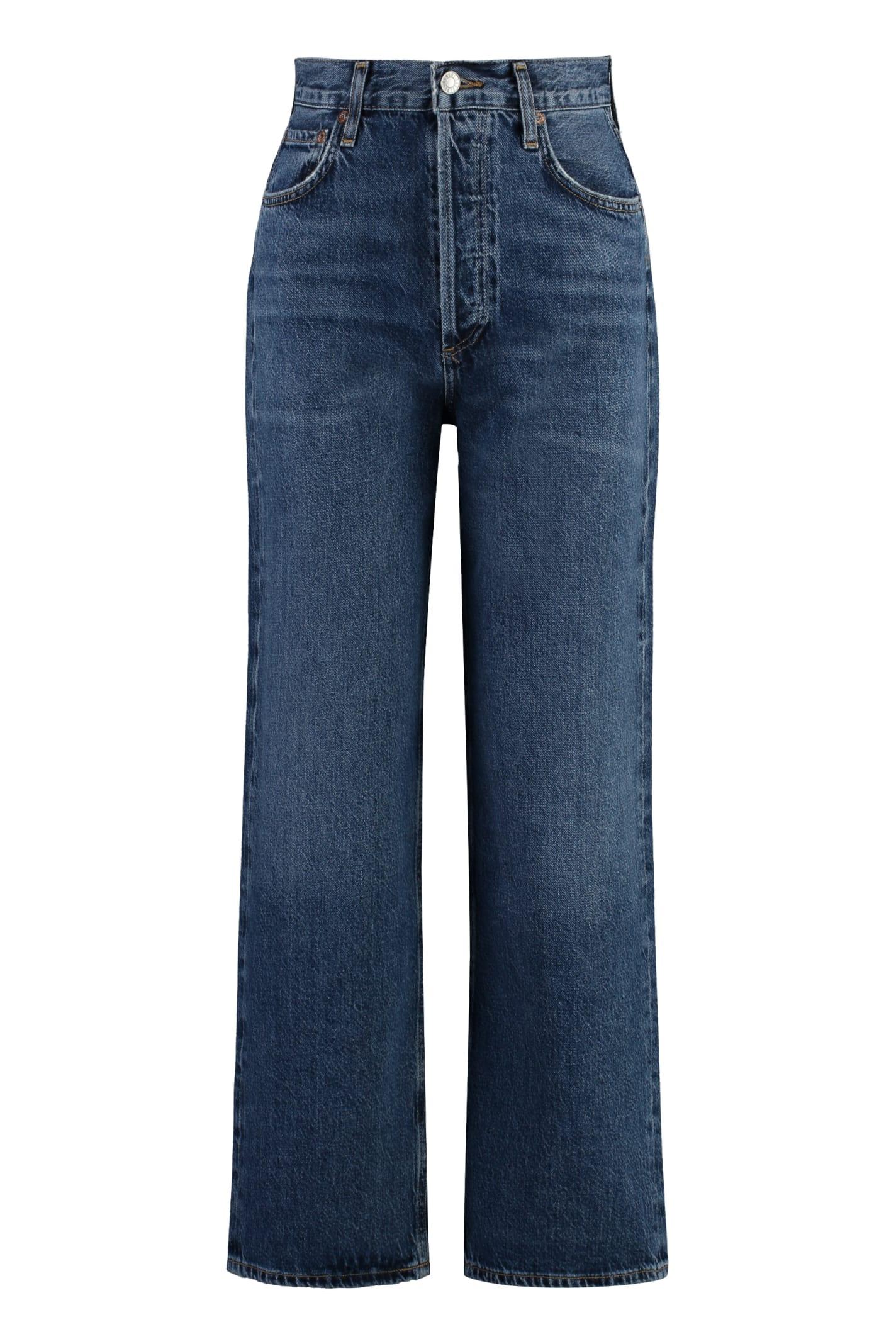 agolde ren 5-pocket straight-leg jeans