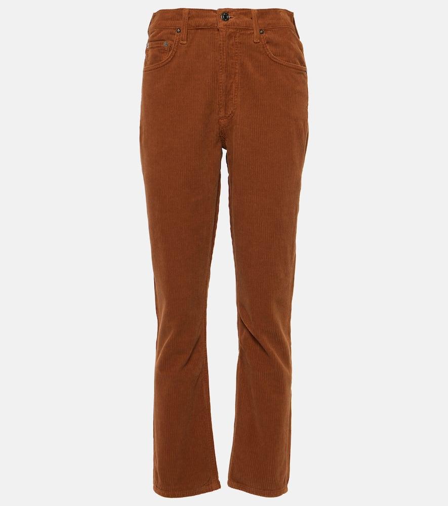 agolde riley long straight corduroy pants