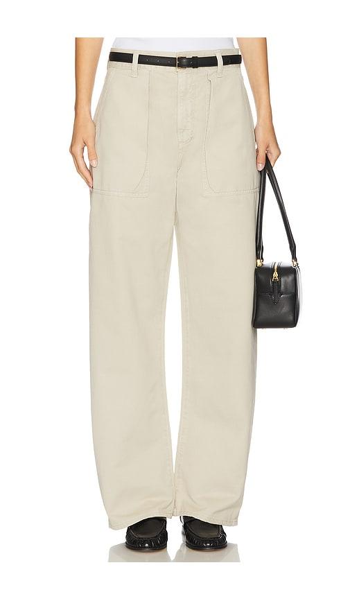agolde sefton pant in taupe.