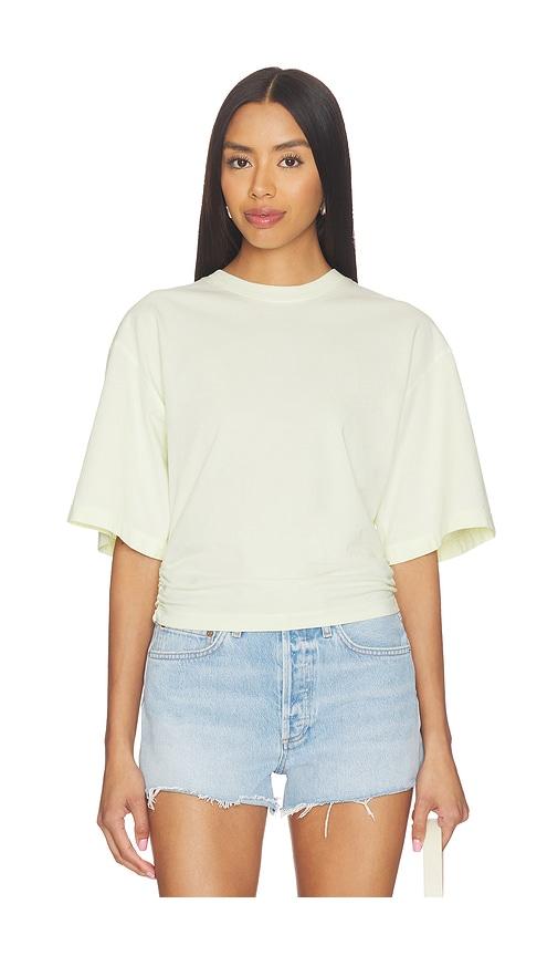 agolde shari tee shirt in yellow.