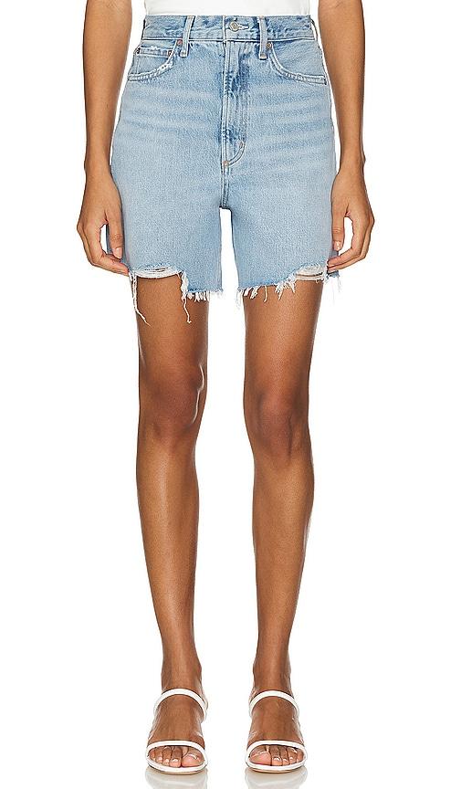 agolde stella short in denim-light.