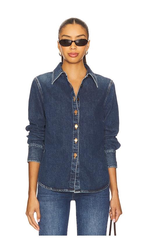agolde talia shirt in blue.