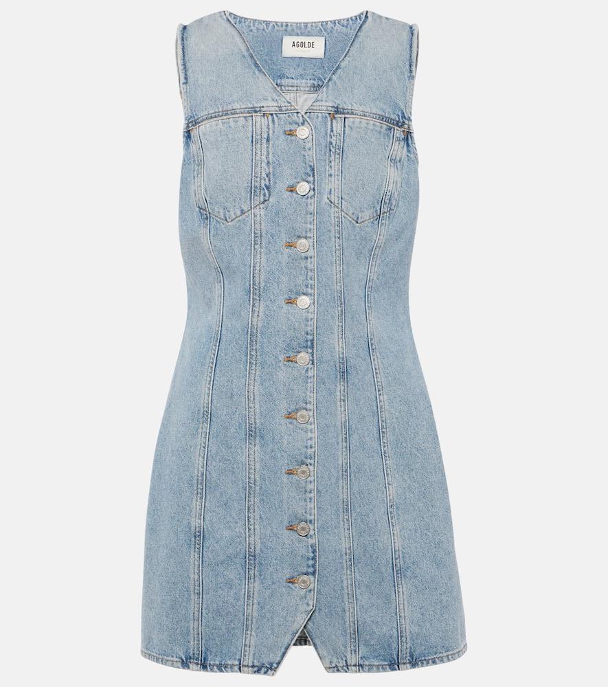 agolde trina denim minidress
