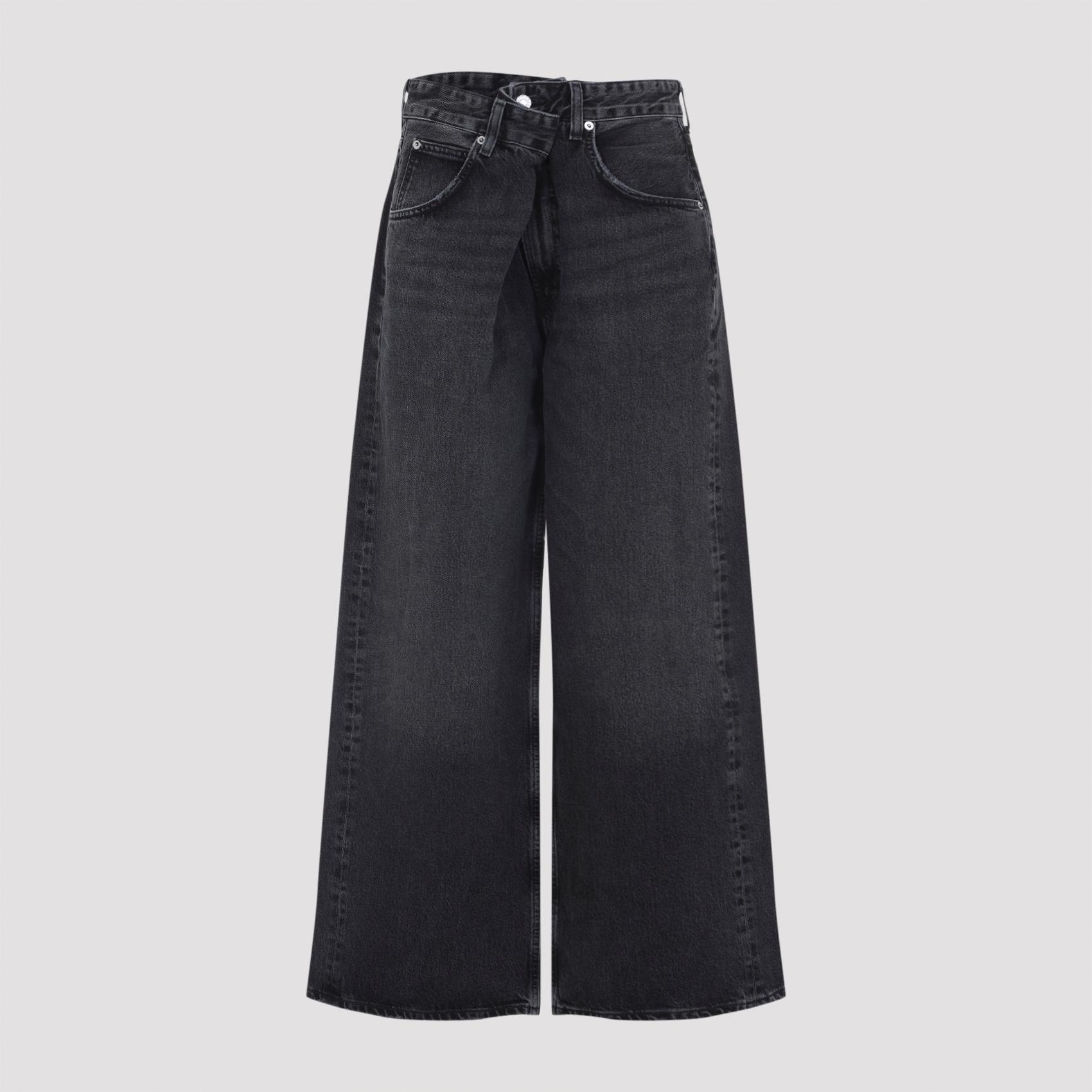 agolde vana cotton jeans black - women