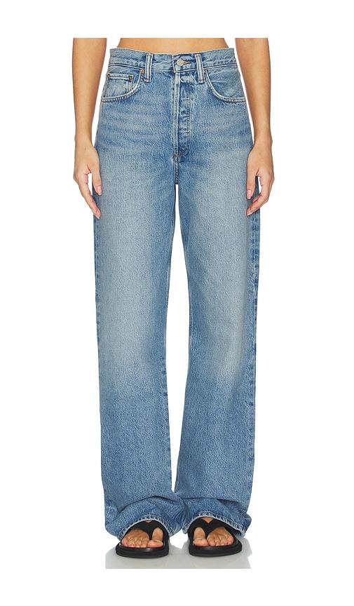 agolde vintage loose jean in blue.