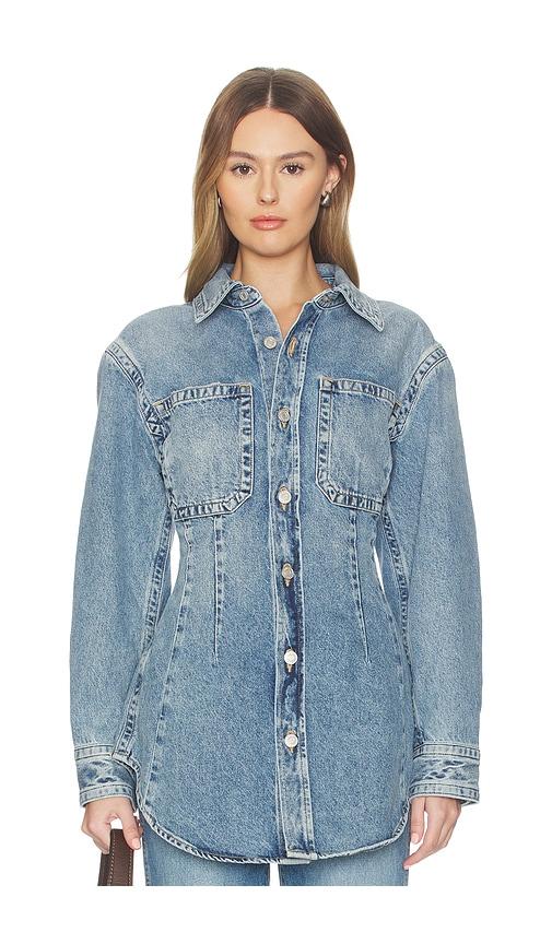 agolde wilma shirt in blue.