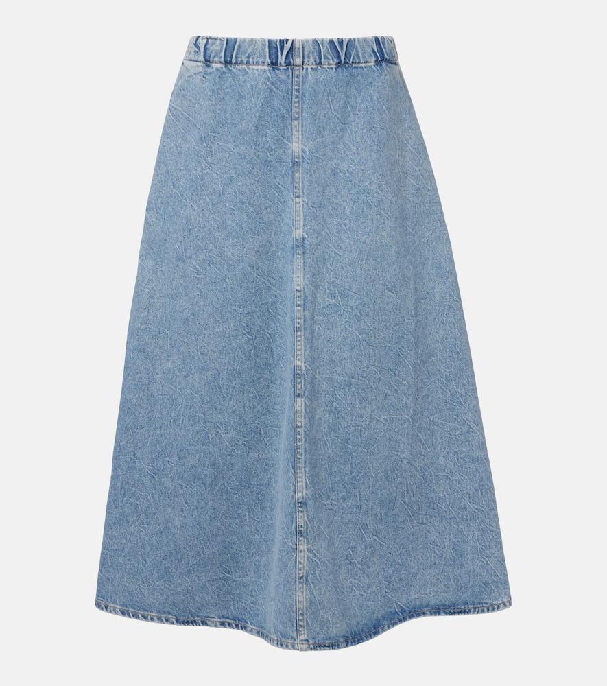 agolde x maria mcmanus denim midi skirt