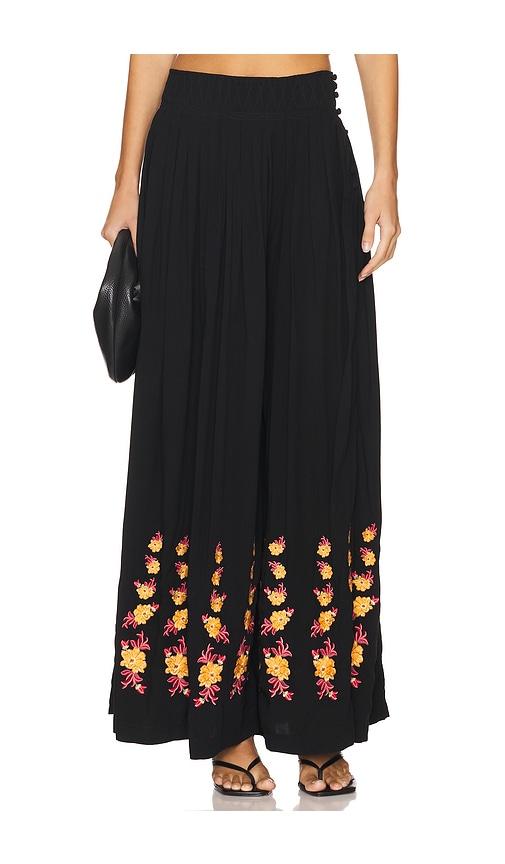 agua bendita hanne dawn pant in black.