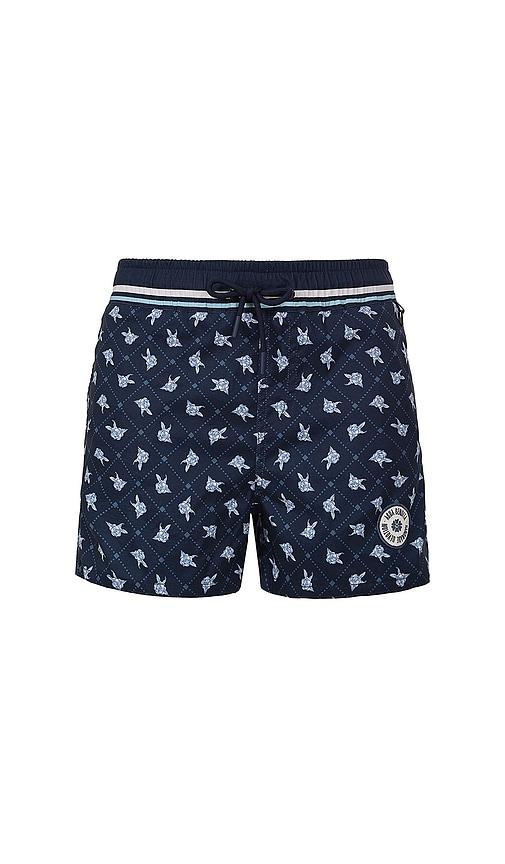 agua bendita kids nick cherish swim short in navy.