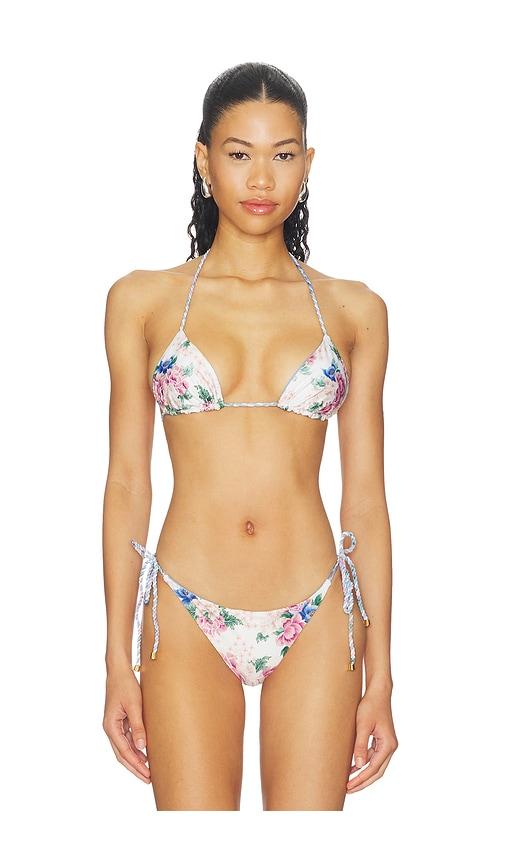 agua bendita lolita teens ivy bikini top in white.
