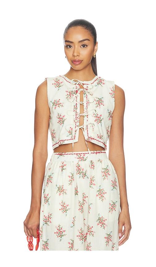 agua bendita madison cherish top in multi.