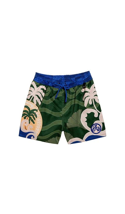 agua bendita nick thamar swim short in green.