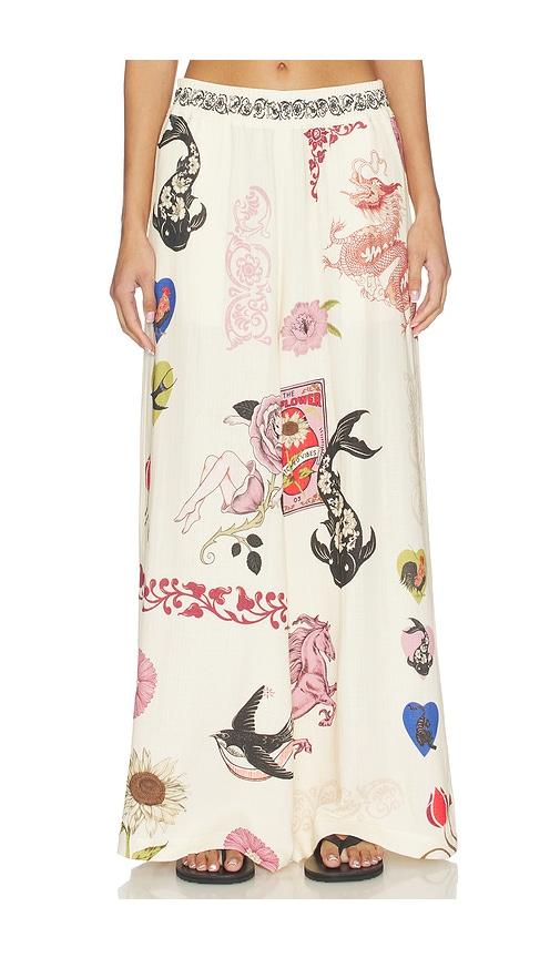 agua bendita winter pants in ivory.