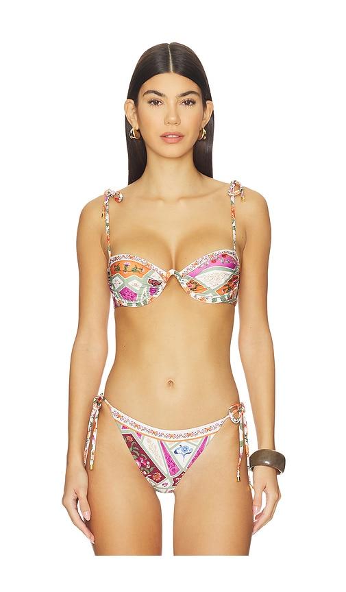 agua bendita x revolve donna bikini top in multi.