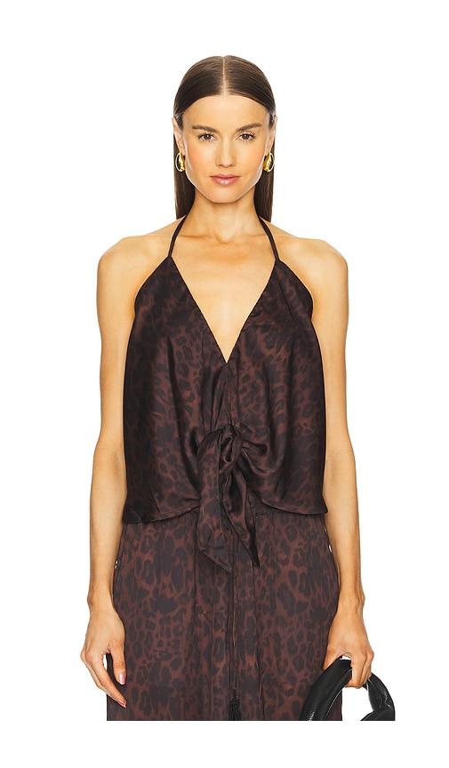 agua bendita x revolve harmony wild top in brown.