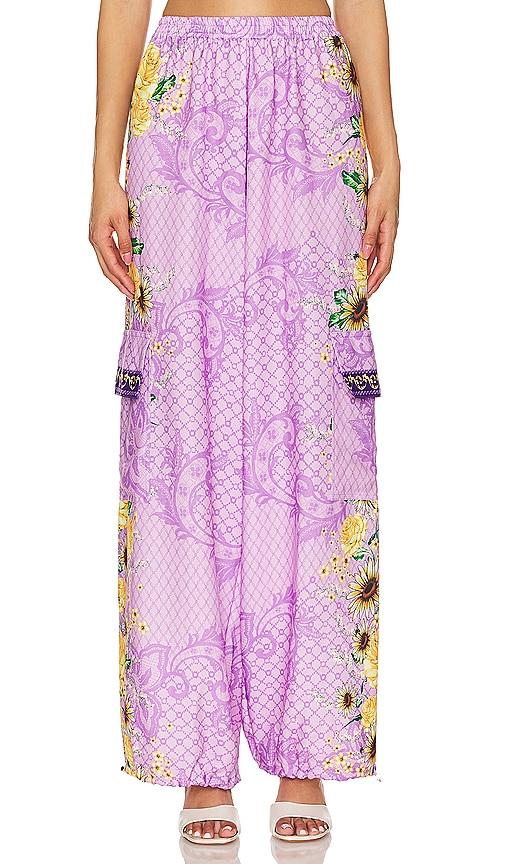 agua bendita x revolve maca cargo pant in purple.