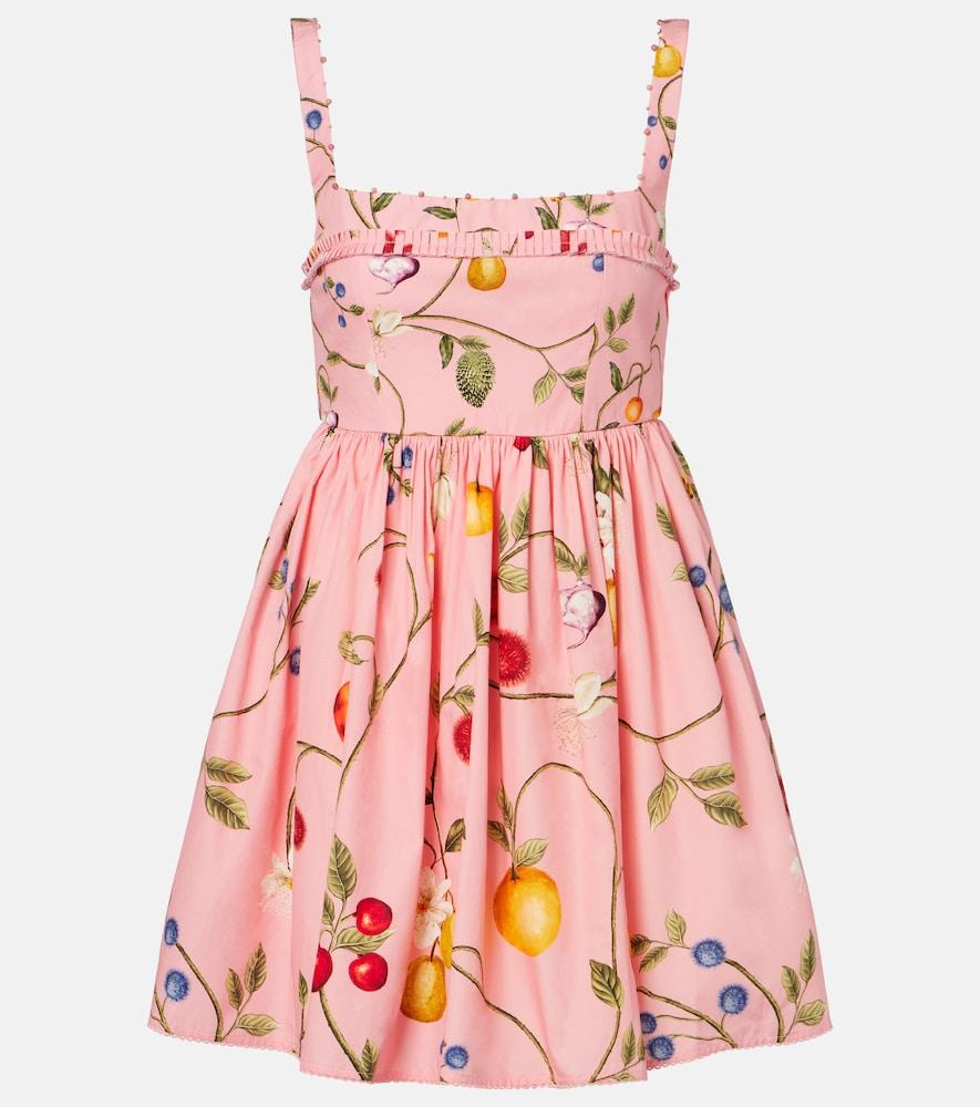 agua by agua bendita barbara mini printed cotton minidress