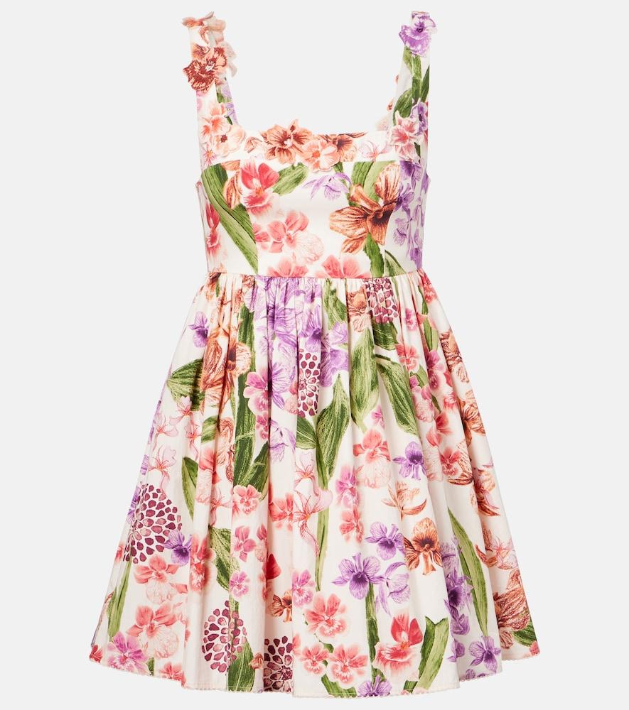 agua by agua bendita barbare floral cotton minidress